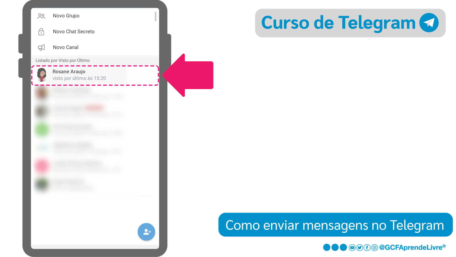 Como enviar mensagens de texto pelo Telegram: passo 2
